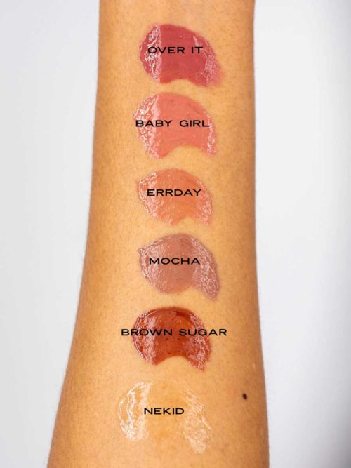 Hydrating Lipgloss Swatches